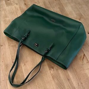 Coach Forest Green Leather Tote